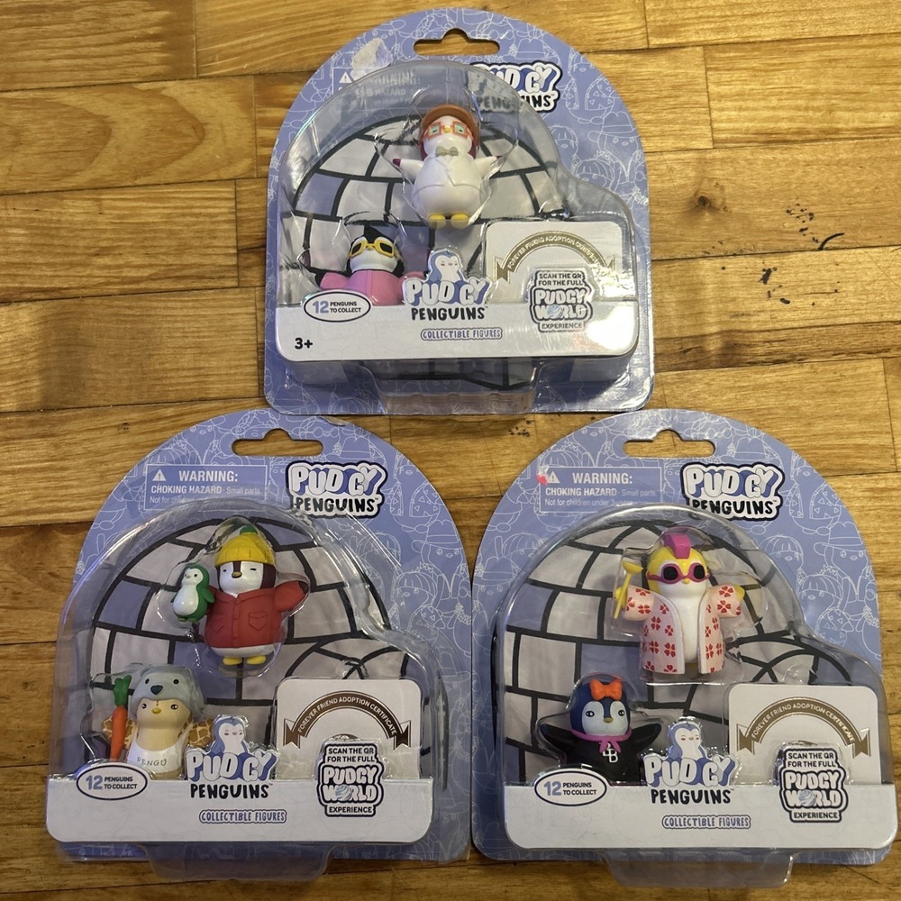 Pudgy Penguins Action Figure Lot 3 Packs 6 Collectible Figures